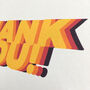 Pack Of Eight Colourful Retro Thank You Greeting Cards, thumbnail 7 of 9