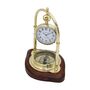 Personalised Brass 18th Anniversary Desk Clock With Compass, thumbnail 4 of 12