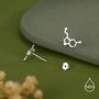 Happiness Molecules Serotonin Stud Earrings In Sterling Silver, thumbnail 6 of 12