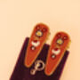 Embroidered Art Deco Hair Clips, thumbnail 1 of 2