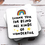 Personalised Thank You Mug 'All Kinds Of Wonderful', thumbnail 3 of 3