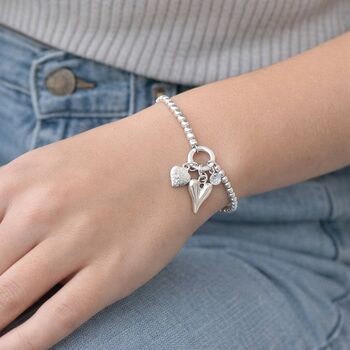 Sisters Forever Linked Heart Bracelet, 3 of 4