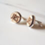 Personalised Initial Oak Cufflinks, thumbnail 3 of 5