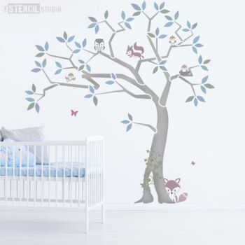 Woodland Tree And Animals Stencil Pack, 8 of 12