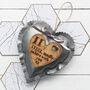 Personalised Leather 11th Steel Anniversary Heart, thumbnail 1 of 3