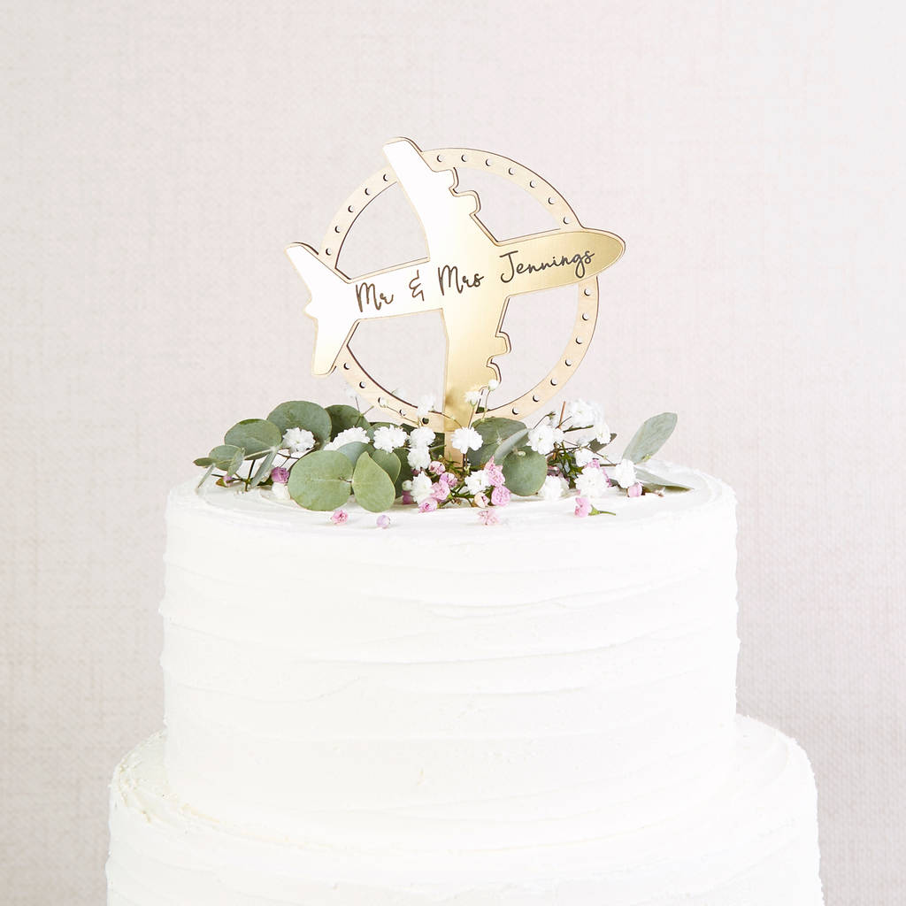  wedding  cake  topper  travel  theme by norma dorothy 