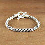 Solid Rope Chain Sterling Silver Bracelet, thumbnail 1 of 5