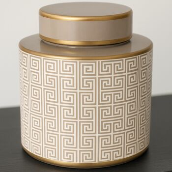 Ginger Jar Pot Bronkhorst Beige Gold Porcelain, 2 of 6