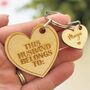 Personalised Husband/Wife Belongs To Wooden Keyring, thumbnail 1 of 4