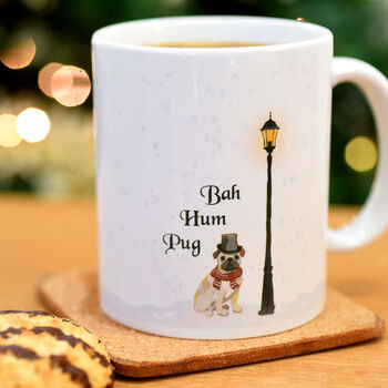 Bah Hum Pug Christmas Mug, 3 of 6