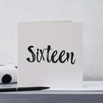 'Sixteen' 16th Birthday Card, 4 of 4