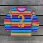 Personalised Rainbow Number Kids T Shirt, thumbnail 10 of 10