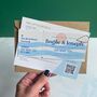 Fun Beach Colourful Style Wedding Invitation, thumbnail 3 of 5