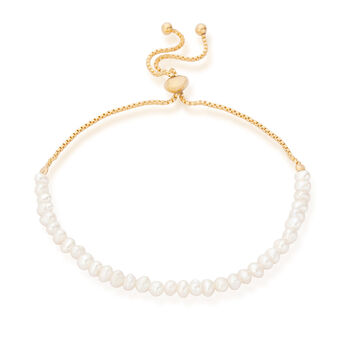 Romie 18ct Gold Vermeil Pearl Friendship Bracelet, 2 of 2
