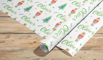 Nutcracker Personalised Christmas Wrapping Paper 685, 2 of 4