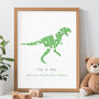 Personalised T Rex Dinosaur Print, thumbnail 2 of 2