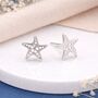 Sterling Silver Dotty Starfish Stud Earrings – 8mm, thumbnail 2 of 11