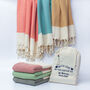Personalised Cotton Throw Blanket, Anniversary Gift, thumbnail 5 of 12