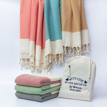 Personalised Cotton Throw Blanket, Anniversary Gift, 5 of 12