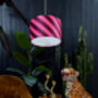 Raspberry Ripple Helter Skelter Velvet Lampshades, thumbnail 3 of 5