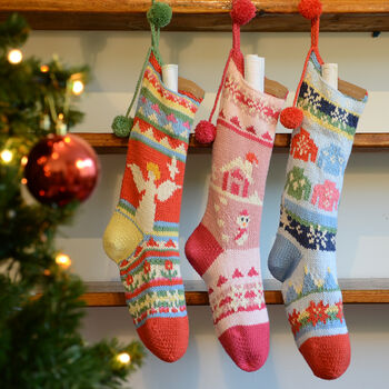 Personalised Hand Knitted Christmas Stockings, 6 of 11