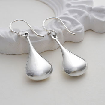 Sterling Silver Pear Drop Earrings, 4 of 6