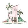 Tropical Pink House Print, thumbnail 2 of 2
