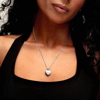 Diamond Set Heart Urn Necklace 925 Silver, 2 of 7