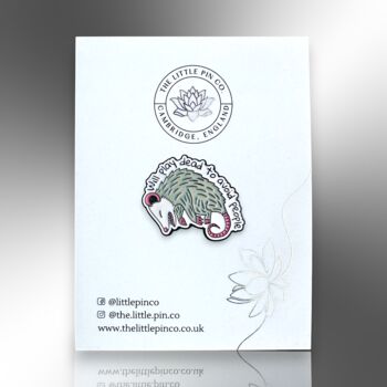 Will Play Dead To Avoid People Enamel Pin Badge, Mental Health Awareness Gift, 4 of 8