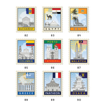 Personalised Travel Stamp Print, 11 of 12