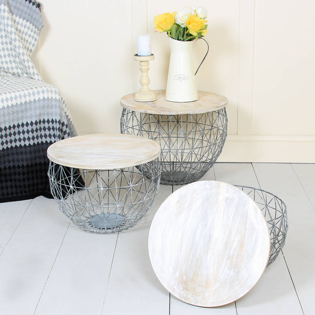 set of three industrial nesting storage tables by dibor ...