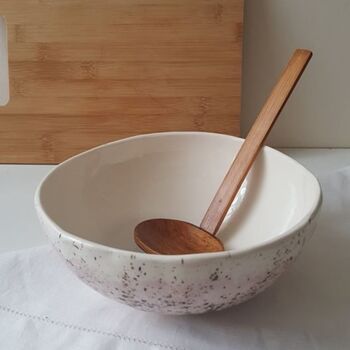 Deep And Wide Pink Ceramic Bowl, 6 of 10