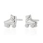 Roller Skate Stud Earrings, Silver Or Gold Plated, thumbnail 5 of 7