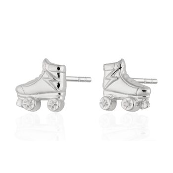 Roller Skate Stud Earrings, Silver Or Gold Plated, 5 of 7