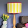 Carnival Lampshade In Sunshine Yellow Deckchair Stripe, thumbnail 2 of 9
