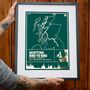 Personalised Gold Foil Route Map, thumbnail 4 of 5
