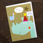 Birthday Rhino Greetings Card, thumbnail 4 of 5