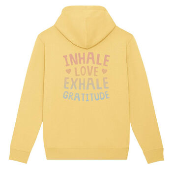 Inhale Love Exhale Gratitude Hoodie, 7 of 12