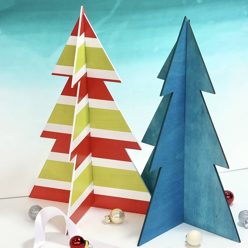wooden christmas tree display by beecycle | notonthehighstreet.com