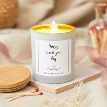 Happy Me And You Day Anniversary Candle Gift For Her, 2 of 10