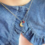 Moon And Birthstone Star Charm Necklace, thumbnail 4 of 8