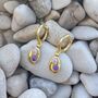 Gemstone Mini Pebble Hoop Earrings, thumbnail 1 of 12