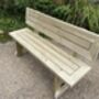 Outdoor Garden Bench With Backrest, thumbnail 1 of 2