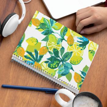 A5 Spiral Notebook Featuring A Citrus Garden Print, 2 of 2