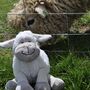 White Sheep Soft Toy With Personalised Keyring, thumbnail 2 of 5