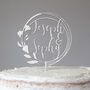 Personalised Floral Wreath Wedding Cake Topper, thumbnail 4 of 5