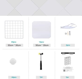 Twelve Cube Wire Grid Storage Shelving Unit, 9 of 9