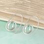 Rose Gold Drop Sphere Earrings, thumbnail 2 of 4