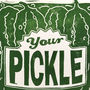 Whatever Tickles Your Pickle Original Linocut Print, thumbnail 2 of 3