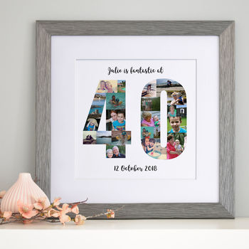 Personalised 40th Birthday Photo Collage, 2 of 9